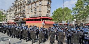 Plus d'une centaine de policiers protège La Rotonde